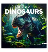 Poznámkový kalendár Dinosaury 2027, nástenný kalendár