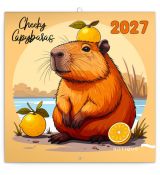 Poznámkový kalendár Veselé kapybary 2027, nástenný kalendár