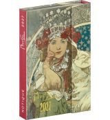 Týždenný magnetický diár Alfons Mucha 2027, 11 x 16 cm