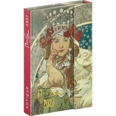 Týždenný magnetický diár Alfons Mucha 2027, 11 x 16 cm