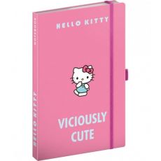 Notes Hello Kitty, linajkovaný, 13 x 21 cm