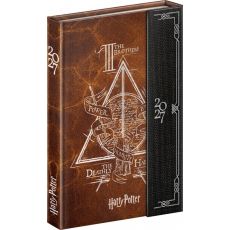 NOTIQUE Týždenný magnetický diár Harry Potter – Dary smrti 2027, 11 x 16 cm