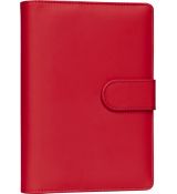 Refill – Týždenný krúžkový diár s vymeniteľnými listami 2027, sýtočervený, 12,5 x 19 cm