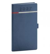 NOTIQUE Vreckový diár Tomy 2027, modro-červený, 9 x 15,5 cm