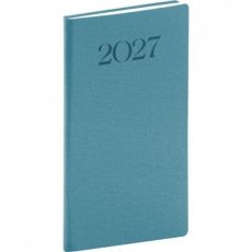 NOTIQUE Vreckový diár Biella 2027, modrý, 9 x 15,5 cm